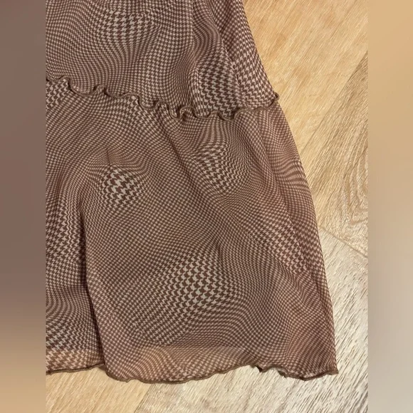 Festival abstract Y2K Mesh slip dress UO small raw hem Ruffle Dress *2 for 20* - Picture 10 of 14